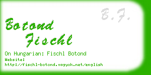 botond fischl business card